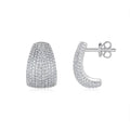 Geometric S925 sterling silver commuter ear studs with hypoallergenic properties