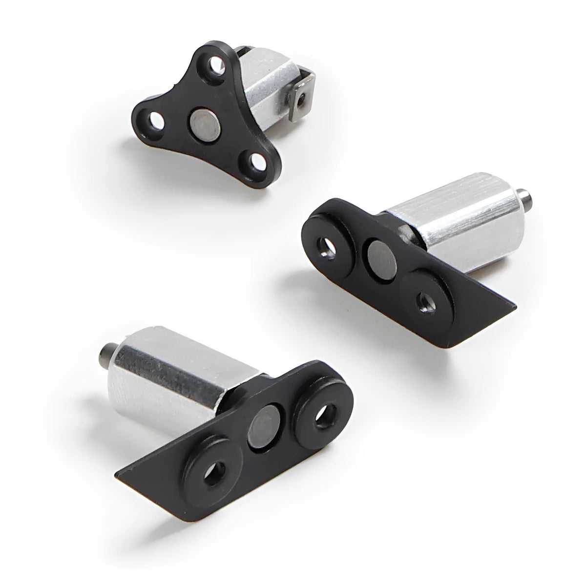 Drone motor rotating shaft replacement part for front and rear quadcopter arms in metal construction