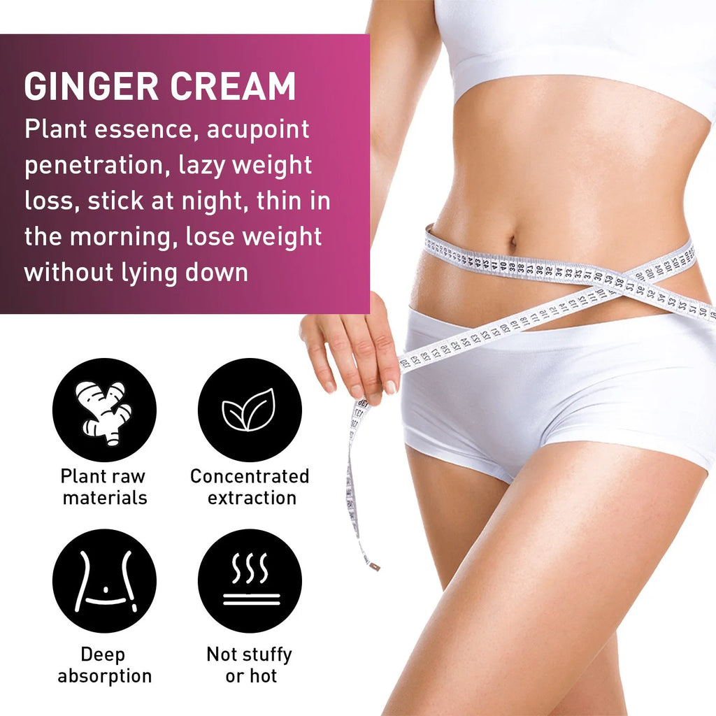 15g tube of ginger body shaping cream for thigh and stomach tightening.