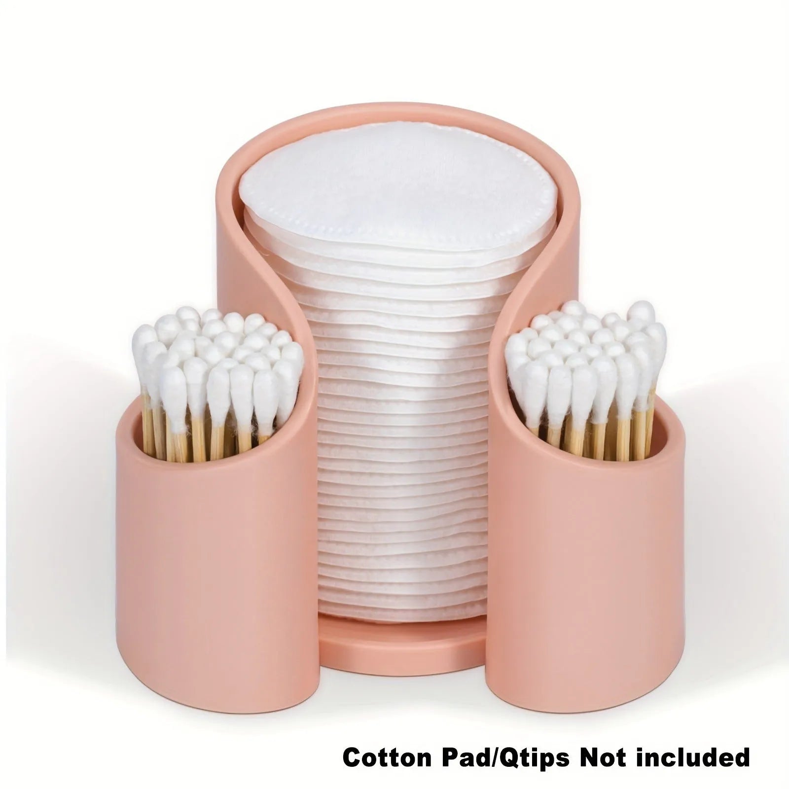 Solid colour plastic cotton box for dental floss pick or cotton bud storage.