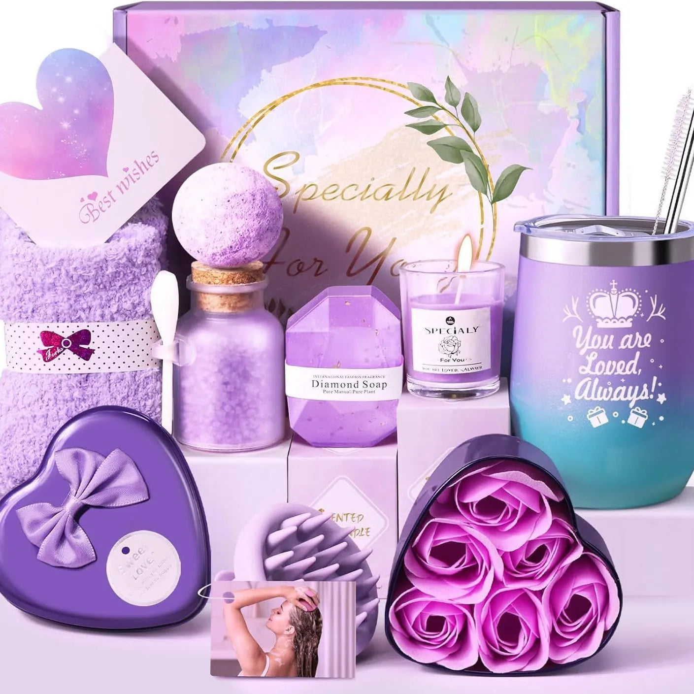 Soy wax aromatherapy candle gift set in a modern gift box with a choice of colour suits.