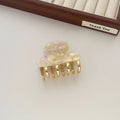 A medium-sized retro acetate hair barrette with a metal grip in a choice of four colours.