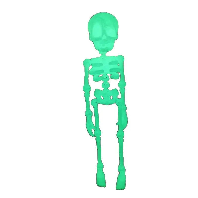 Tall 3D printed white skull refrigerator magnet with modern art styling