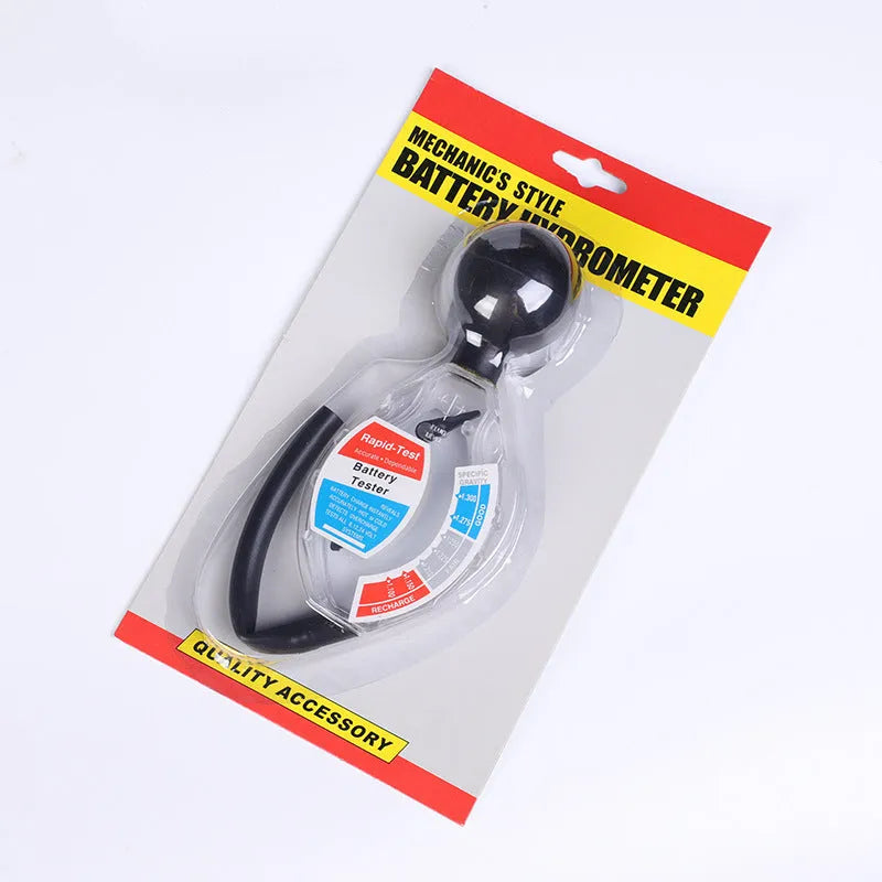 Suction electrolyte hydrometer instrument for lead acid battery testing