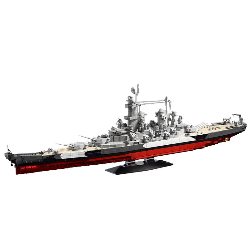 High difficulty puzzle splicing building blocks USS Missouri battleship plastic model kit in colour box