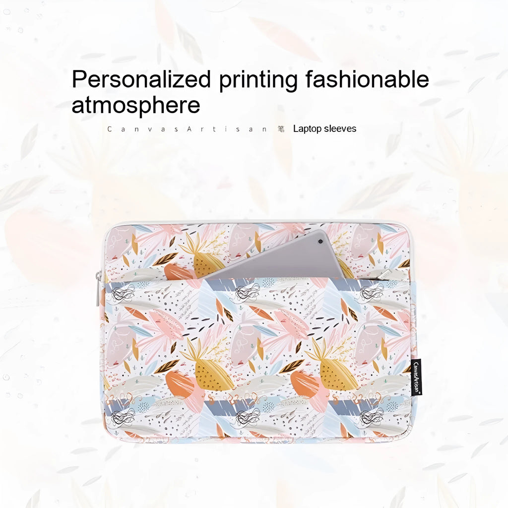 White PU leather waterproof inner sleeve bag for 14 inch laptop.