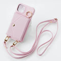 Anti-degaussing imitation leather wallet phone case with bracket and crossbody bag for Apple iPhone and Samsung