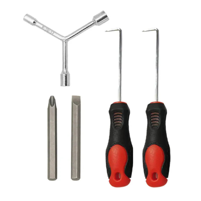 Five piece washing machine disassembly tool set with socket screwdriver and clutch wrench