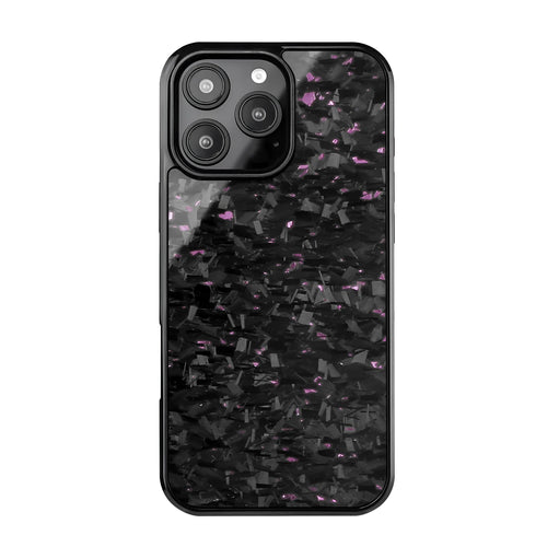 Carbon fibre forging twill magnetic phone case for iPhone 16 Pro Max in black half pack style