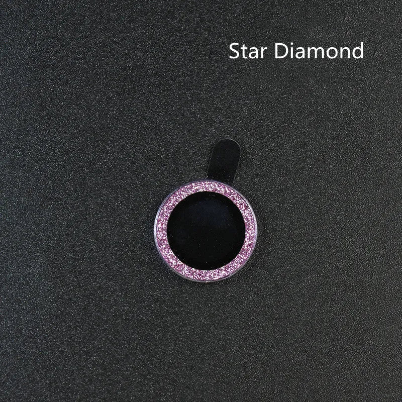 iPhone 12 camera lens protector with black aluminium alloy ring and clear tempered glass film installed.