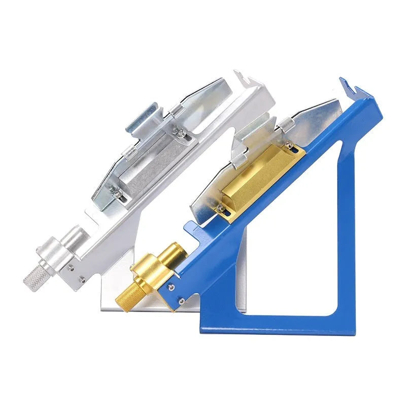 SPG Metal Stick Arrow Bonder fletching jig in stainless steel with blue and silver colour options