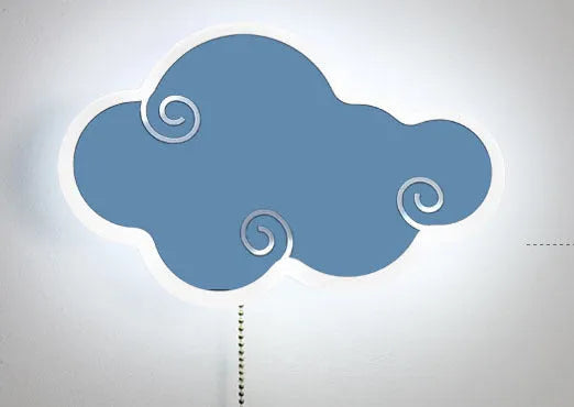 Cloud-shaped acrylic children's wall lamp in modern simple style for bedroom lighting
