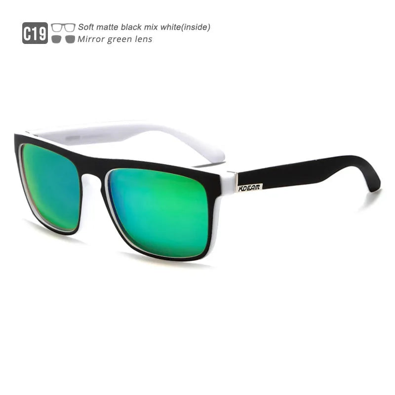 Men's polarized sports driving sunglasses with full frame, UV400 protection, and multiple colour options