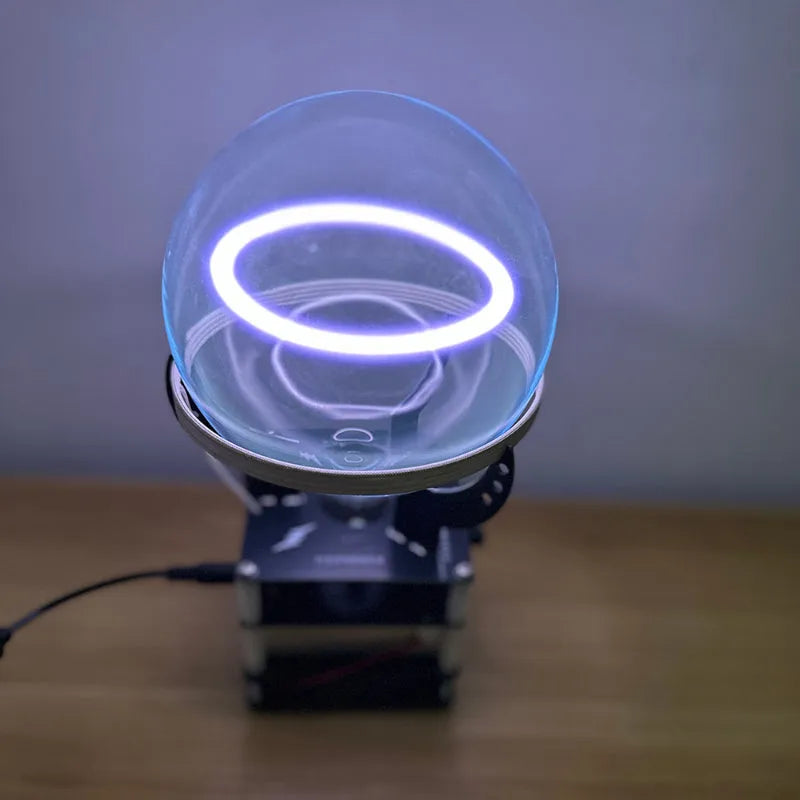 Plasma ring lamp with inert xenon reactor showing glow effect, 4-inch model