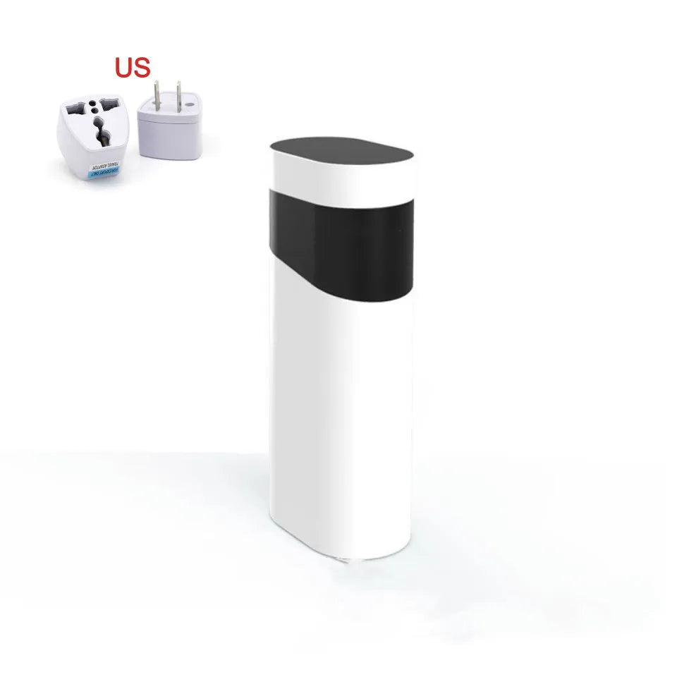 Desktop instant water dispenser with nano heating film in black or green colours showing compact design