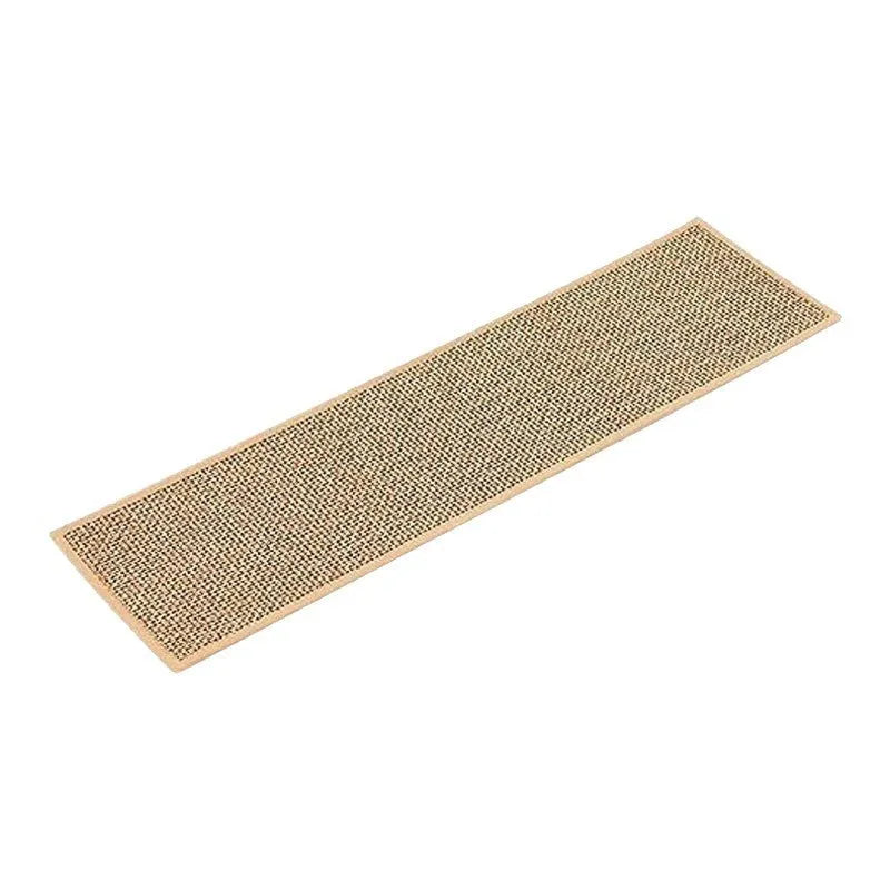 Japanese-style linen-look stair mat in camel colour with rubber bottom