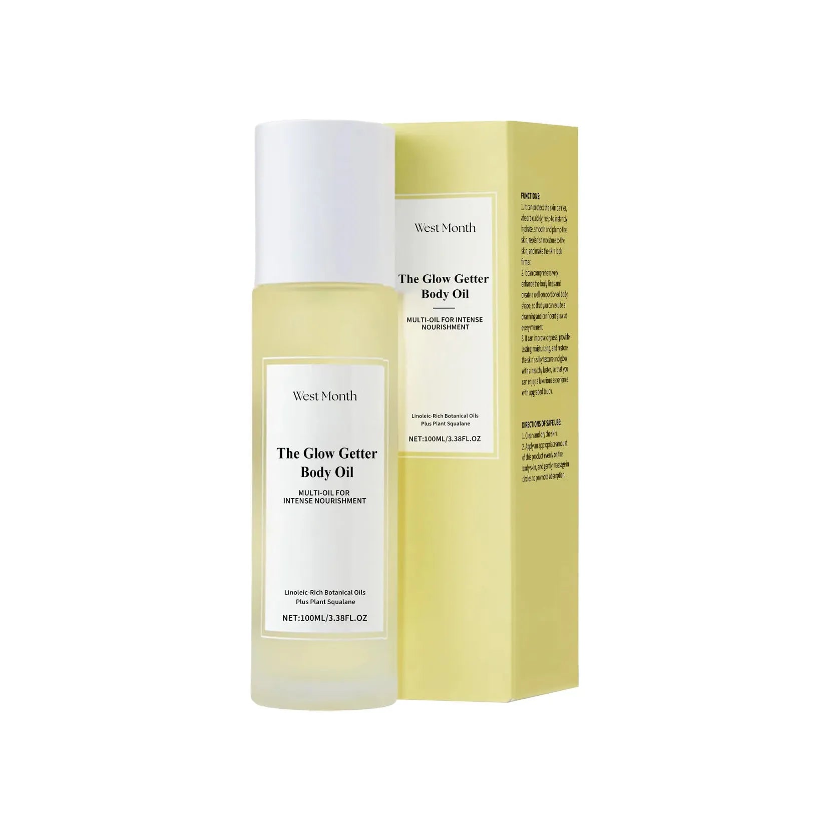 Nourishing and firming body care kit with 100ml skincare oil and 100g moisturising cream