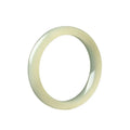 Natural ice silk jade round bar bracelet on a white background, showing its smooth texture and solid form.