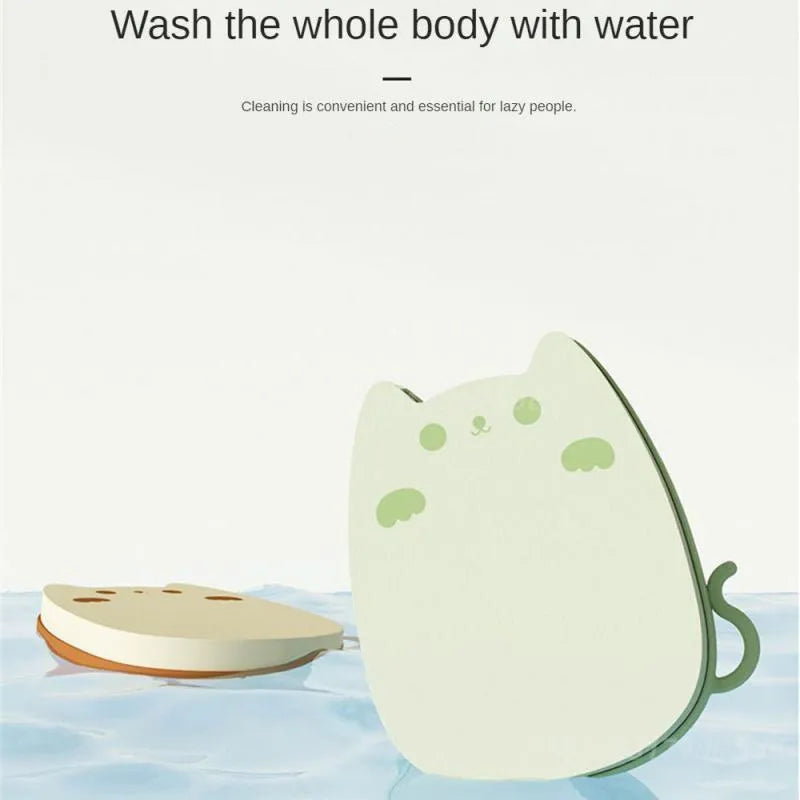 Blue silicone sponge pet grooming brush with comb teeth for removing cat and dog hair.