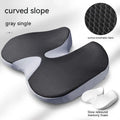 Curved bevel seat cushion in solid colour with memory foam core for tailbone and driving support