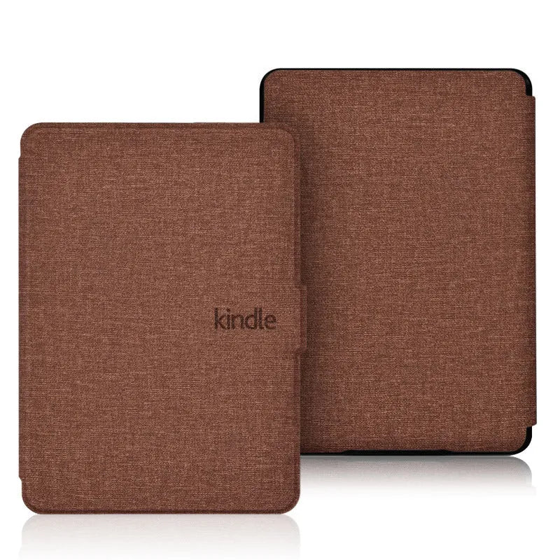 Hard plastic leather-style protective case for Kindle Paperwhite with magnetic closure in multiple colours.