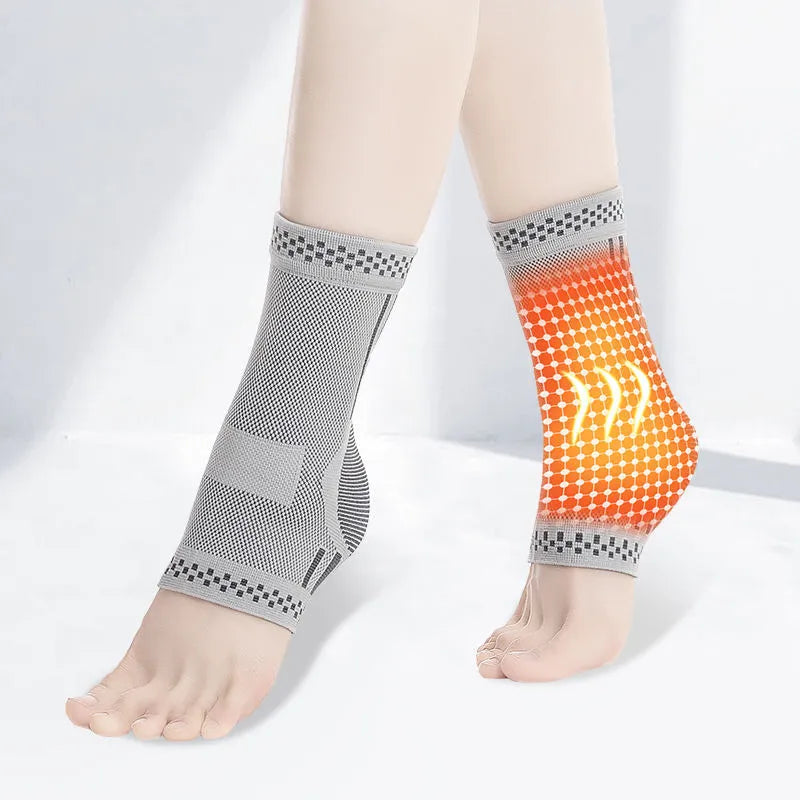 Graphene ankle brace compression sleeve for sprained ankle support breathable copper fabric