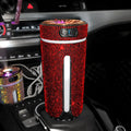 Rhinestone diamond car humidifier with colourful LED light and USB cable