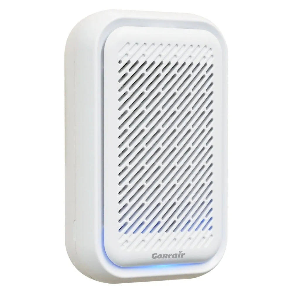 White wall-mounted air purifier unit for small rooms under 10 square metres