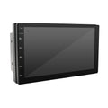 Black universal in-car MP5 player with 7-inch touchscreen for GPS navigation, CarPlay, and Android Auto.