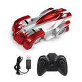 Wall climbing RC car with dual mode land and climbing function LED light and 360 rotation in black blue red