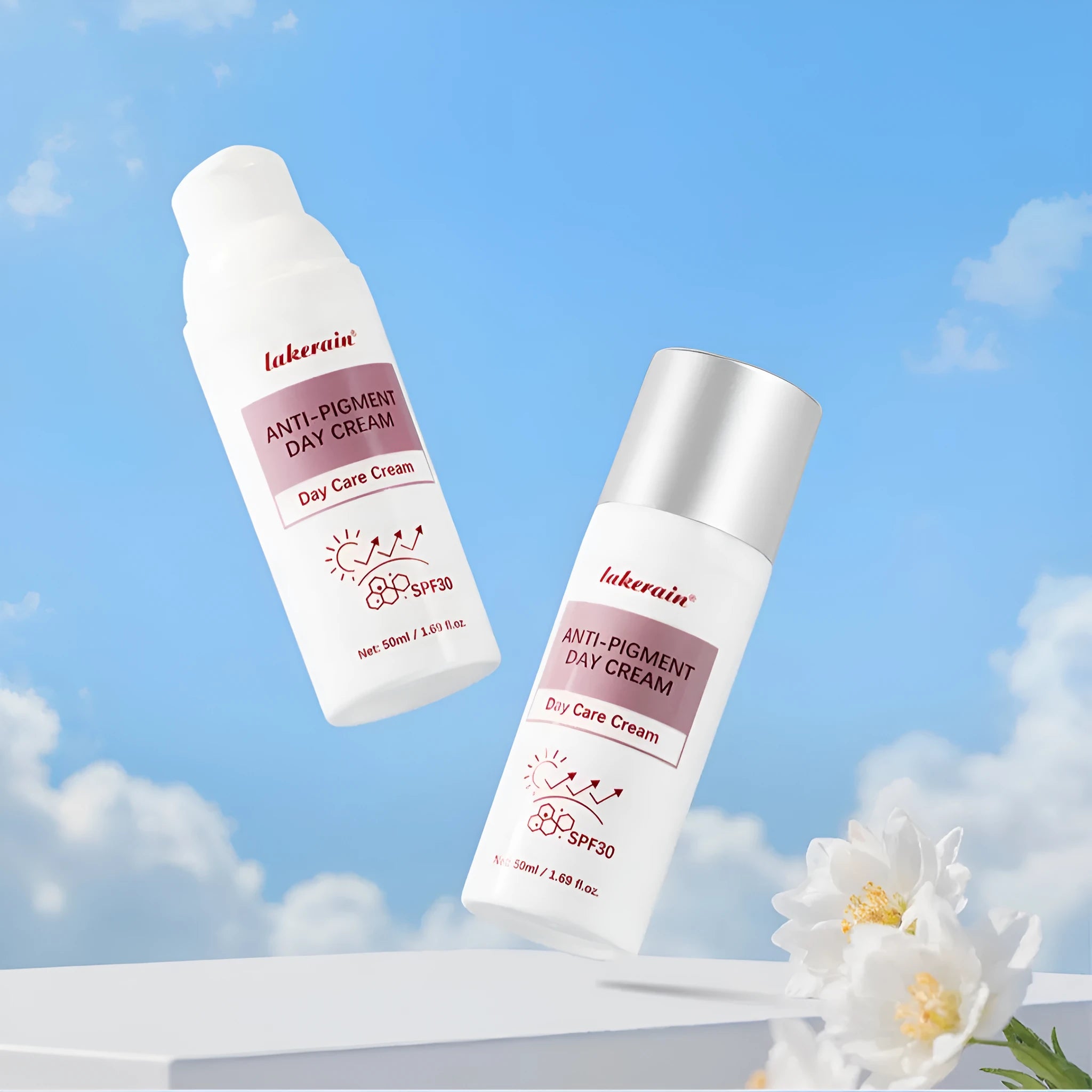 Plain day cream moisturising brightening skin tone lotion 50ml container