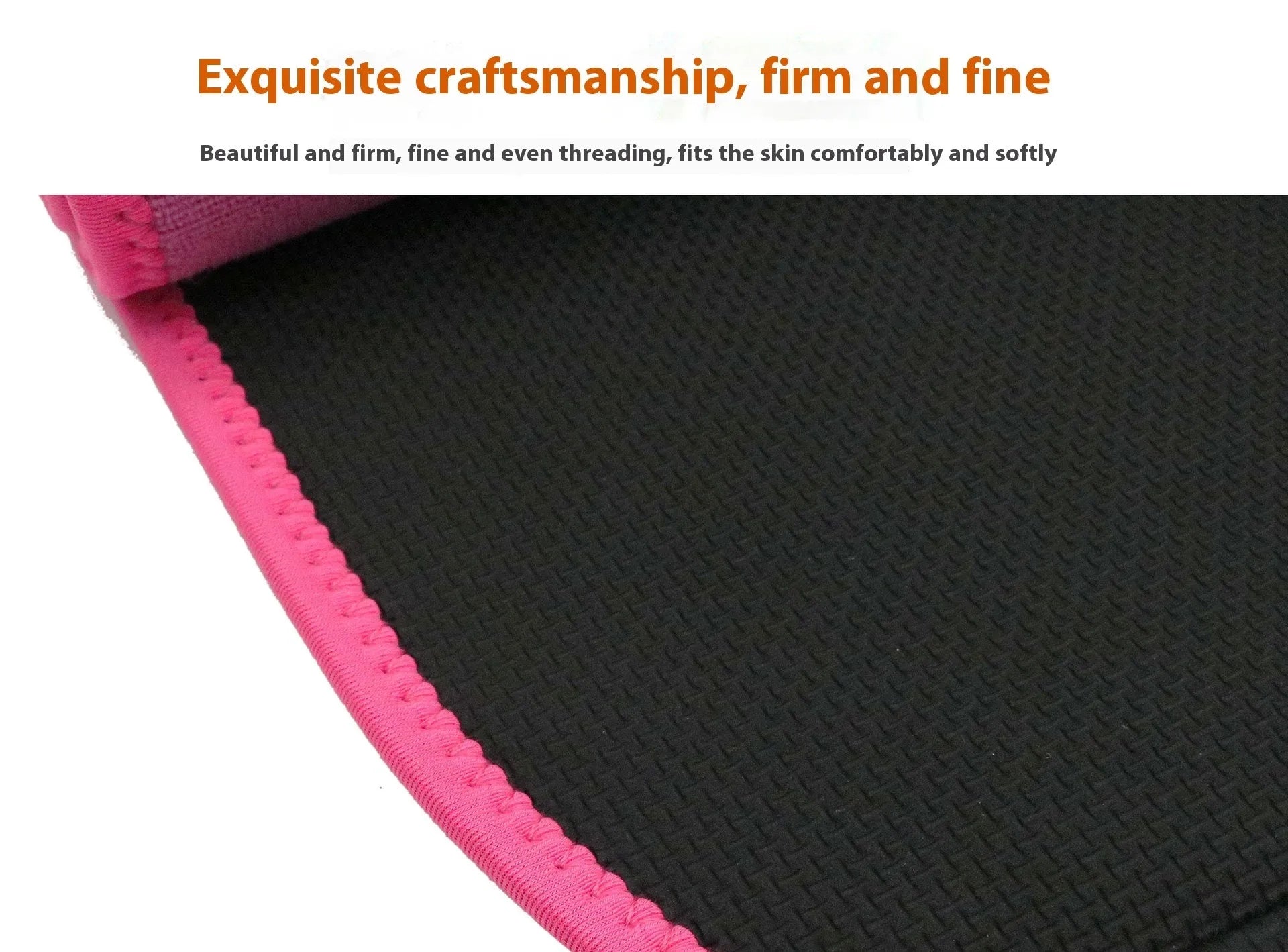 Neoprene lumbar support fitness belt in black, shown on a waist.