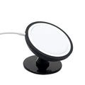 Black car mobile phone holder with magnetic charger for dashboard or air vent mounting