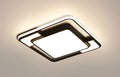 White square iron LED ceiling lamp with Nordic style measuring 42x42x5cm
