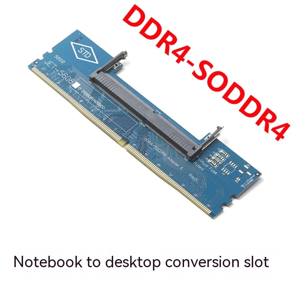 DDR4 laptop to desktop memory test adapter card in electrostatic bag with memory stick