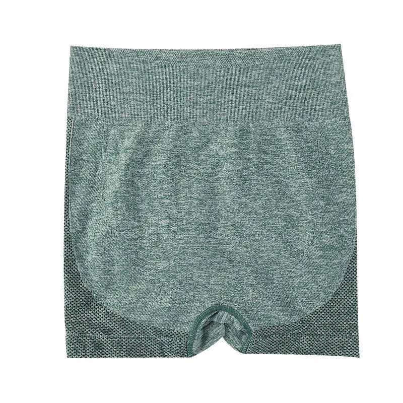 Women's high-waist yoga shorts in multiple colours with seamless waistband design for fitness