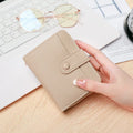 Ladies short wallet with lychee pattern in beige, pink, black, or red colours