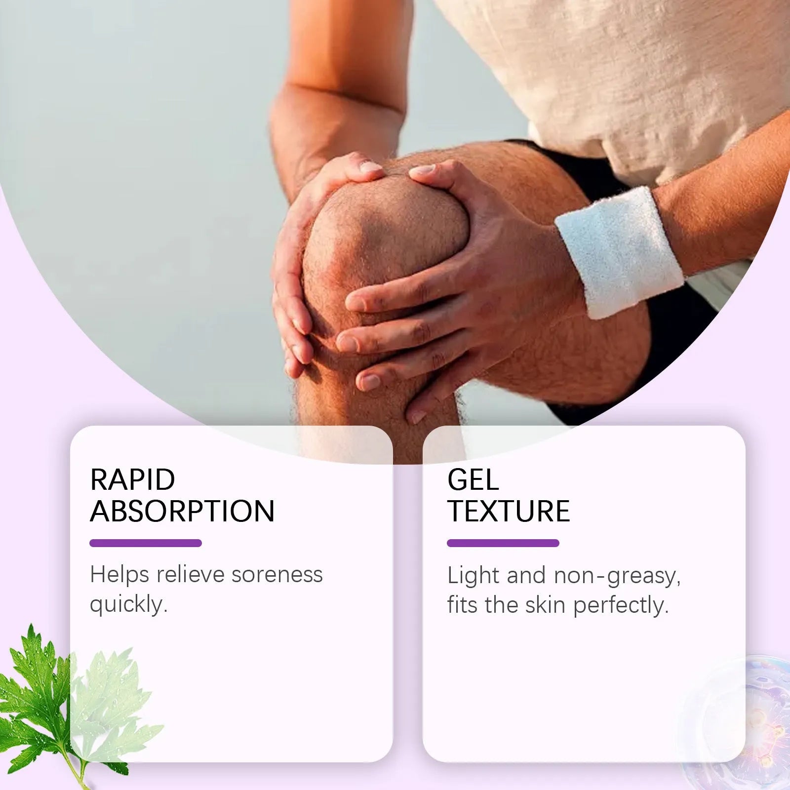 100g body massage gel container for joint, knee and elbow care with quantity options