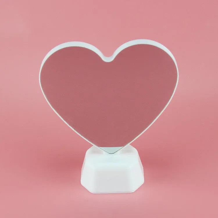 LED double-sided love tunnel light with rose red illumination on decorative base