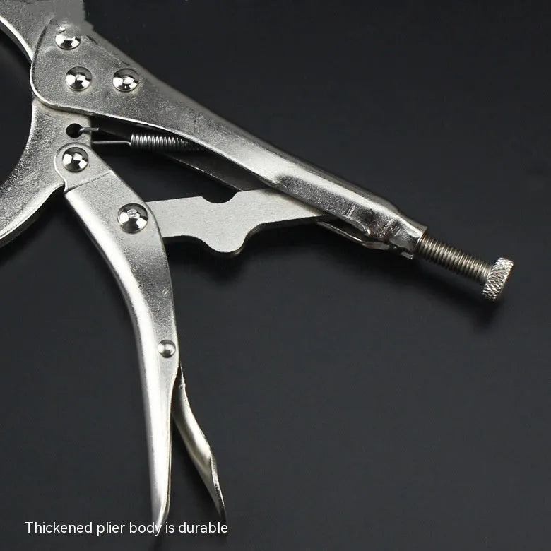 Clamp oil filter wrench made from 45 steel for 50-110mm filters, 225mm length, on white background