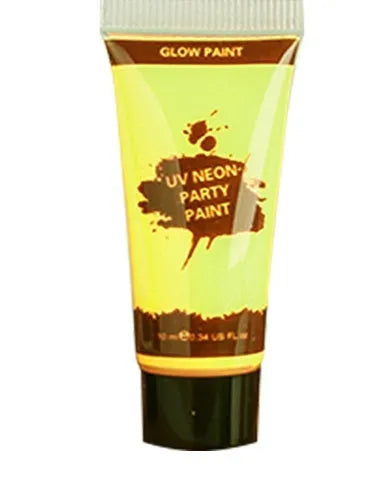 25ml squeezable tube of neon green face and body paint with a hose-style nozzle.