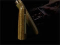 Wooden pen with rotating cap showing seven wood options and four nib types for business writing