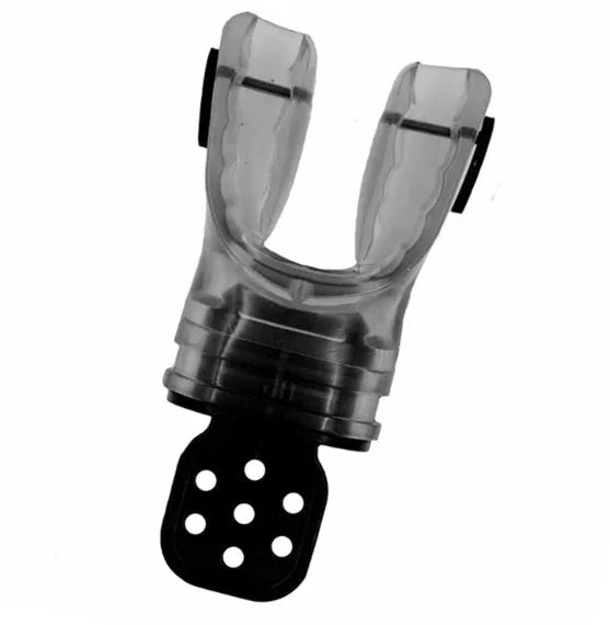 Edible silicone diving mouthpiece, 110mm long, shown in various colours including transparent and solid options.