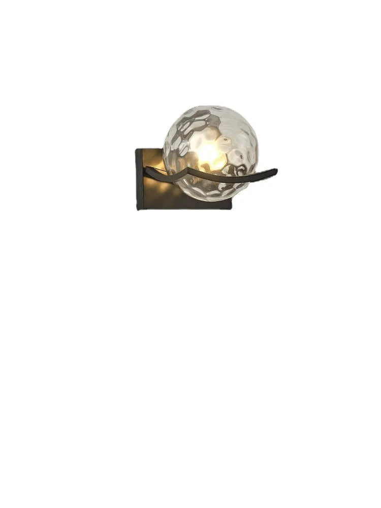Black modern minimalist wall lamp with choice of cover, 85-265V, 5W or 12W, 160mm x 180mm x 180mm