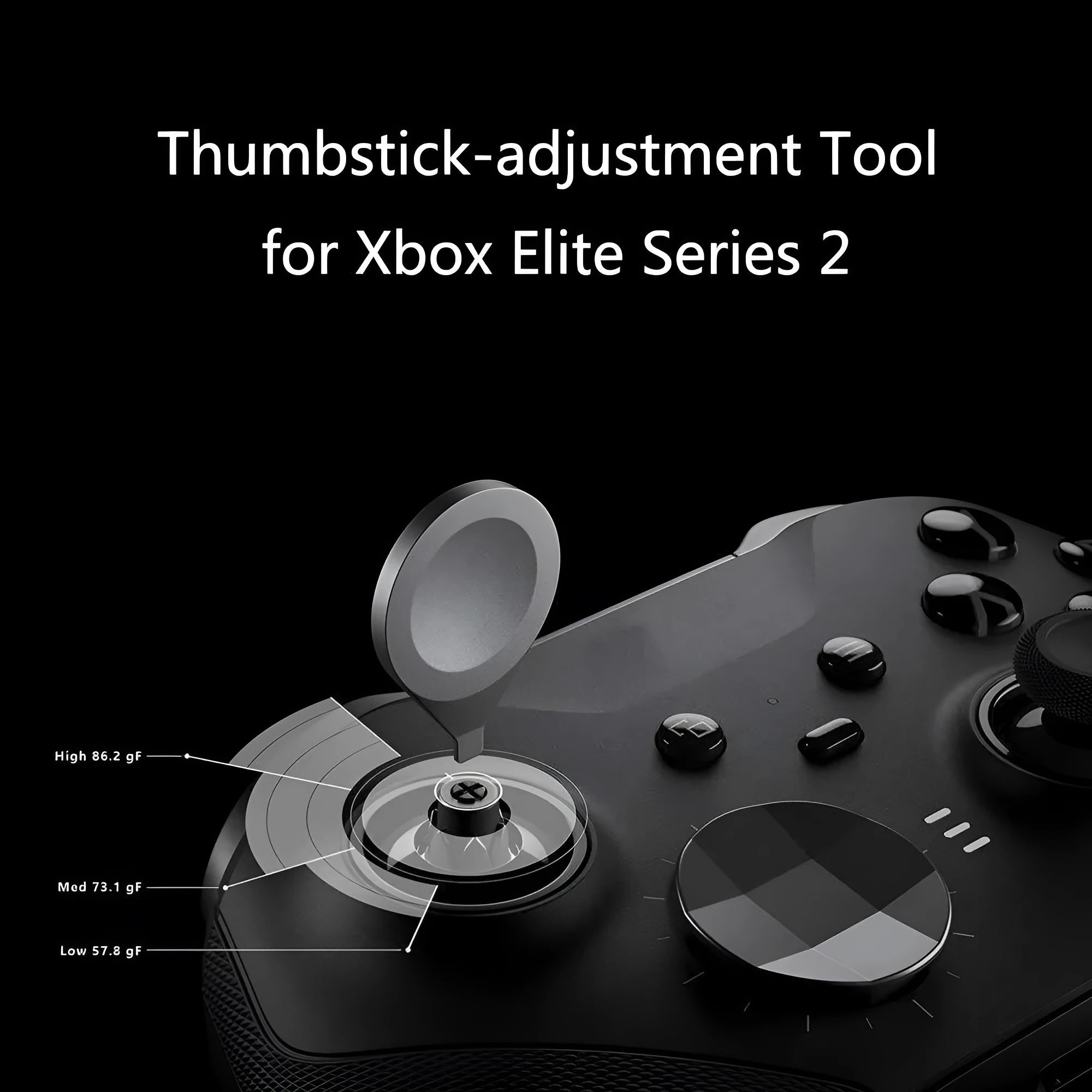 Xbox Elite 2 controller metal rocker thumbsticks and cross key replacement kit in blue with tools and storage bag