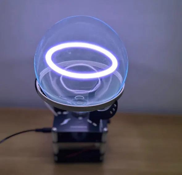 Plasma ring lamp with inert xenon reactor showing glow effect, 4-inch model