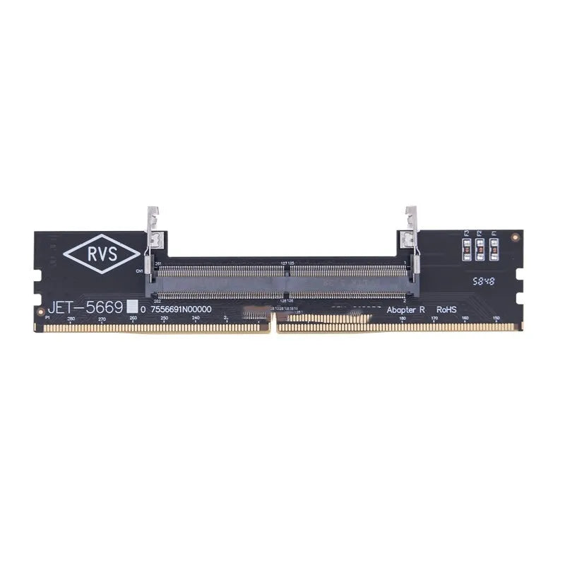 DDR4 laptop to desktop memory test adapter card in electrostatic bag with memory stick