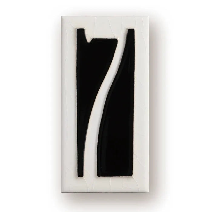 Handmade retro enamel art ceramic doorplate showing design options on a 76x152mm plate.