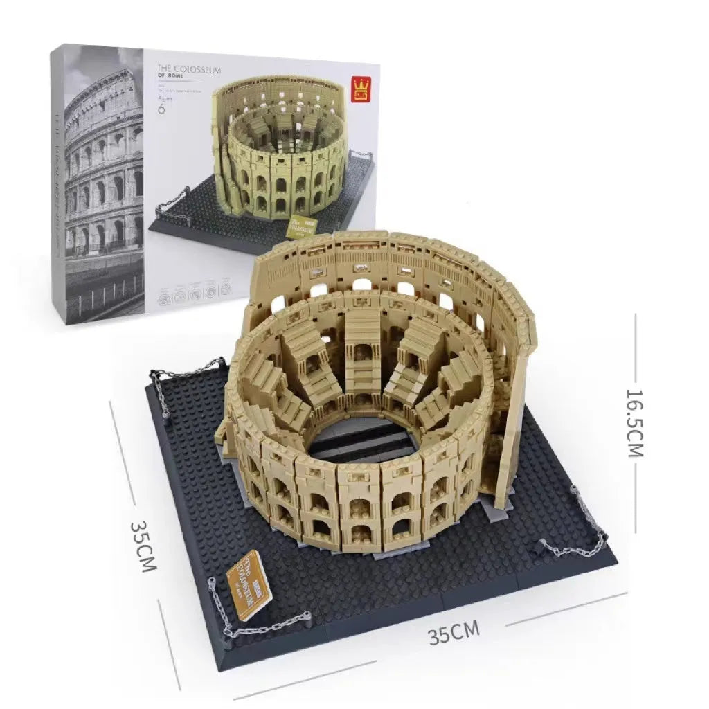 Wange building blocks set with over 800 ABS plastic pieces for landmark construction