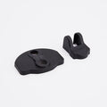 Black ABS door lock protection cover set with two latch shells and four limiter shells
